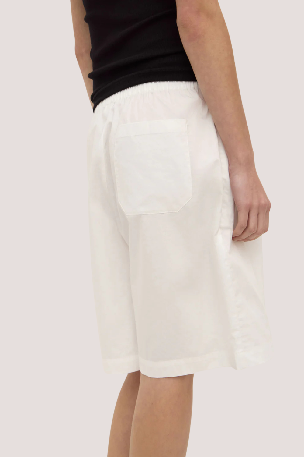 Riley Poplin Short | White