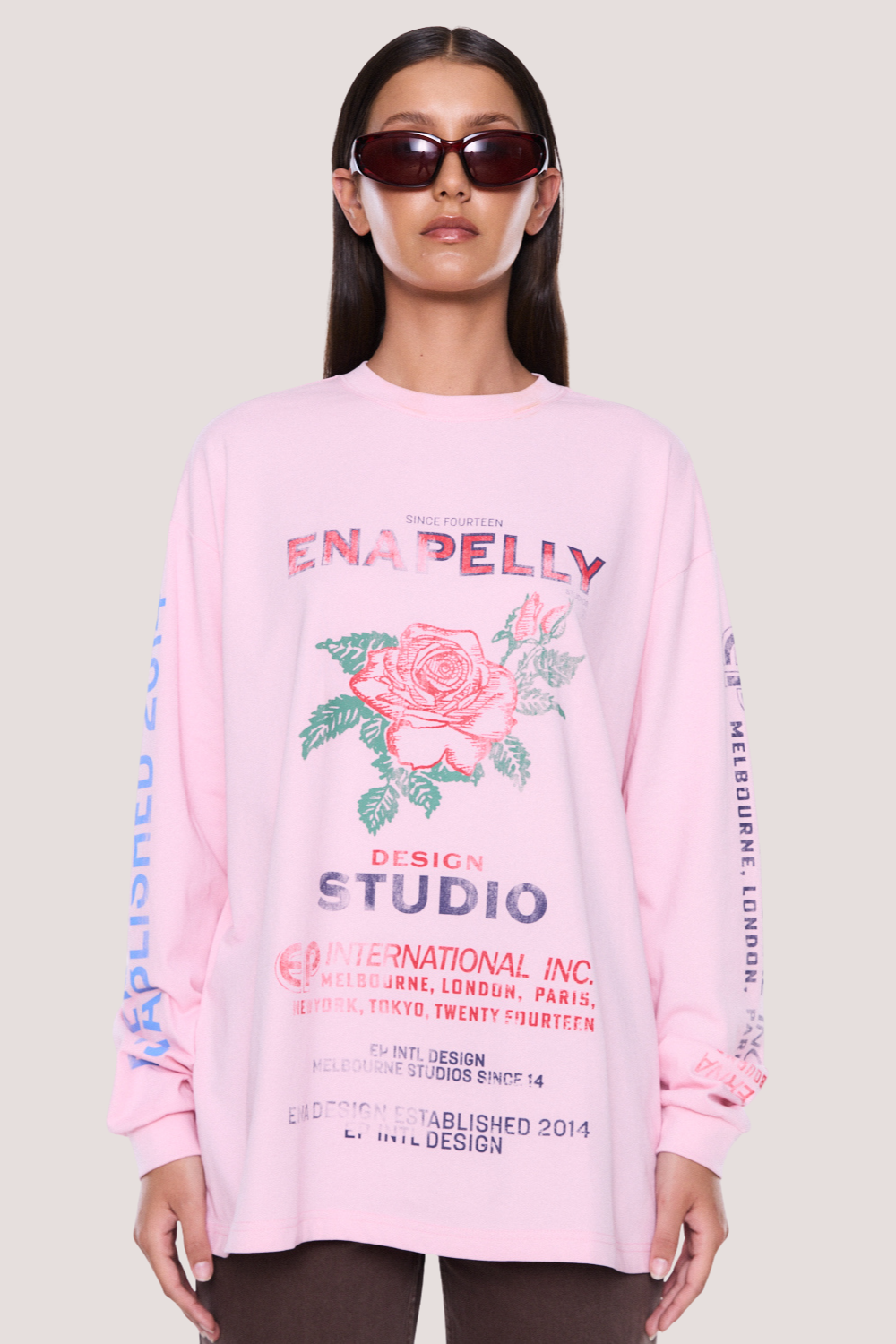 Hailey Long Sleeve Cuffed Tee | Blush Pink