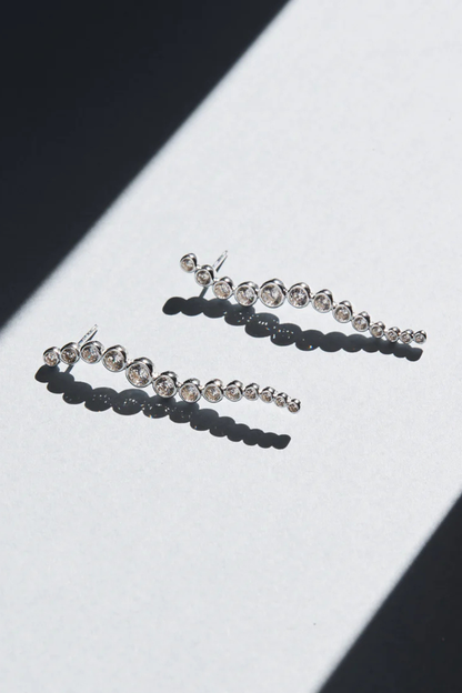 Crescendo Drop Earrings | Silver