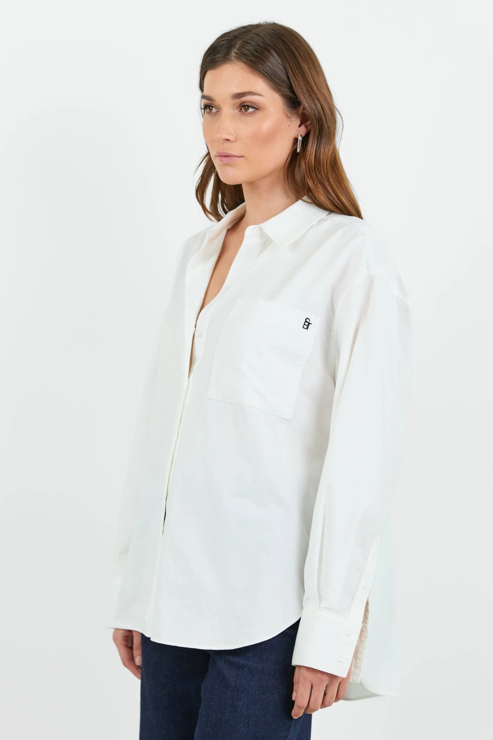 Signature Ivory Oxford Oversized Shirt