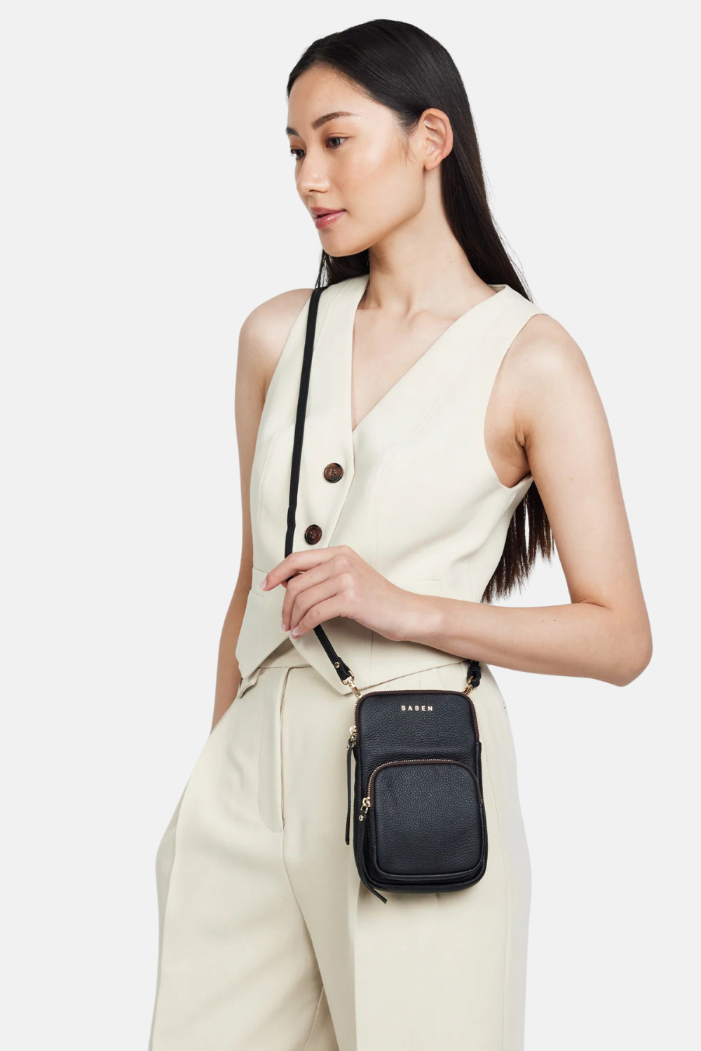 Nikko Pocket Phone Sling | Black Bubble