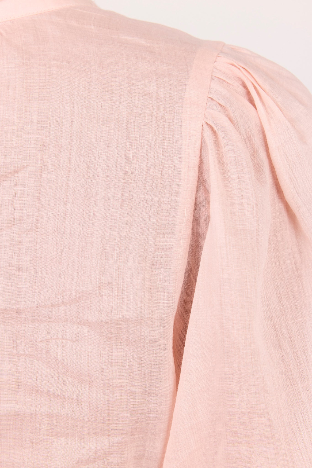Occasion Pale Pink Shirred Neck Short Sleeve Top