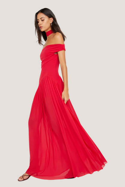Deija Offshoulder Maxi Dress | Strawberry