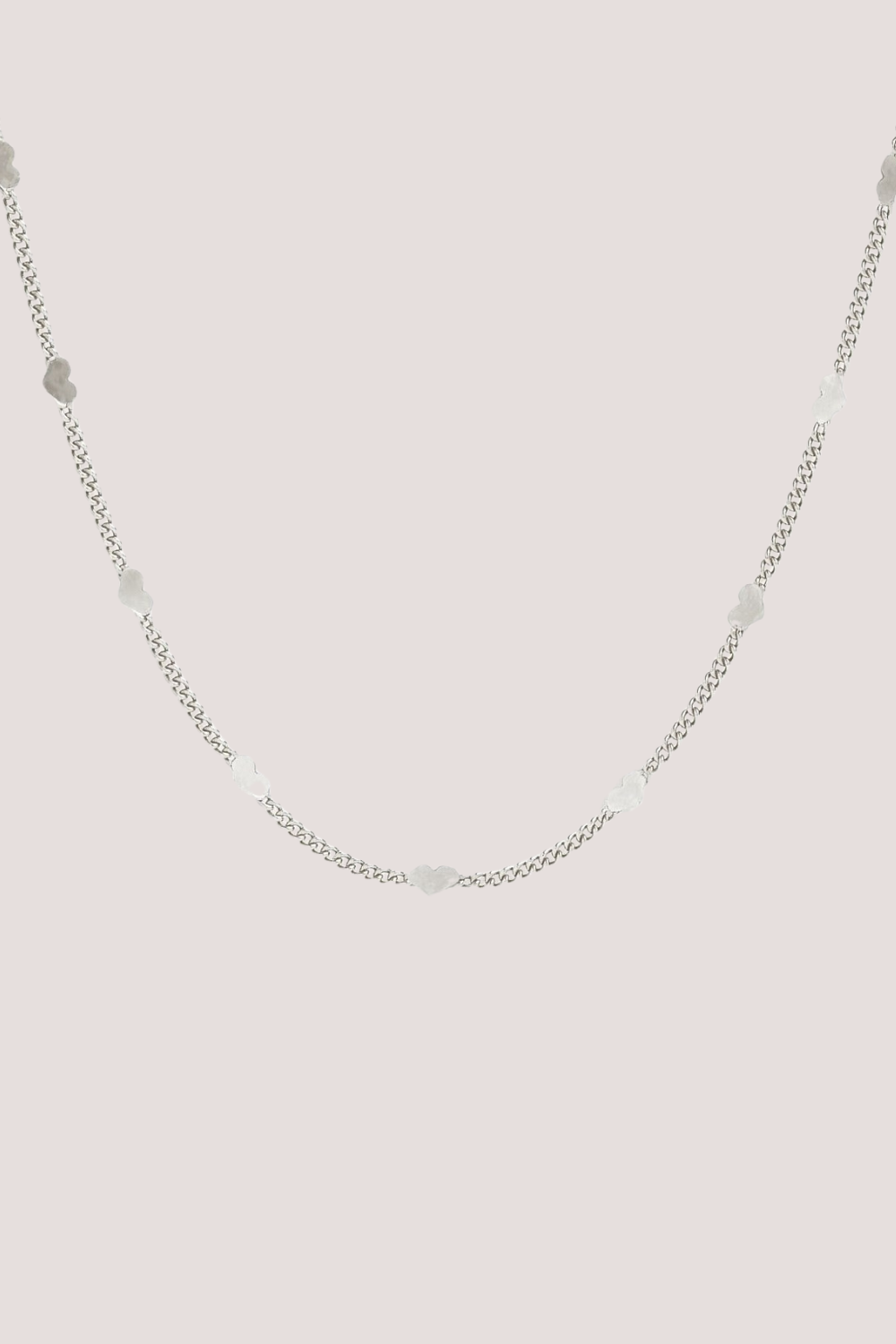Fine Heart Chain Necklace | Silver