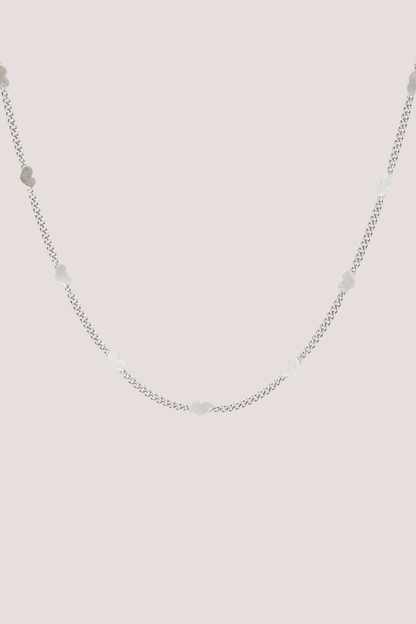 Fine Heart Chain Necklace | Silver