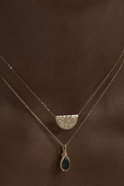 18k Gold Vermeil Lotus Short Necklace