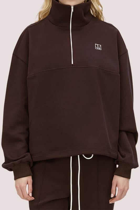 Zylus Sweater | Chocolate/White