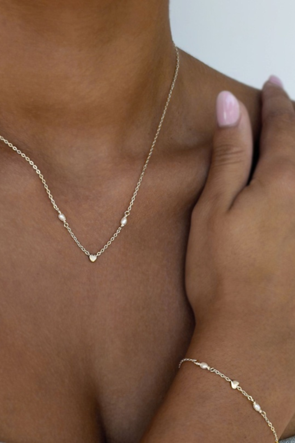 Heart & Pearl Bracelet | Silver
