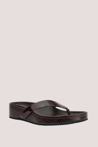 Akiko | Choc Oily Crinkle Leather