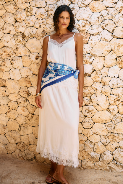 Drift Lace Tank | White