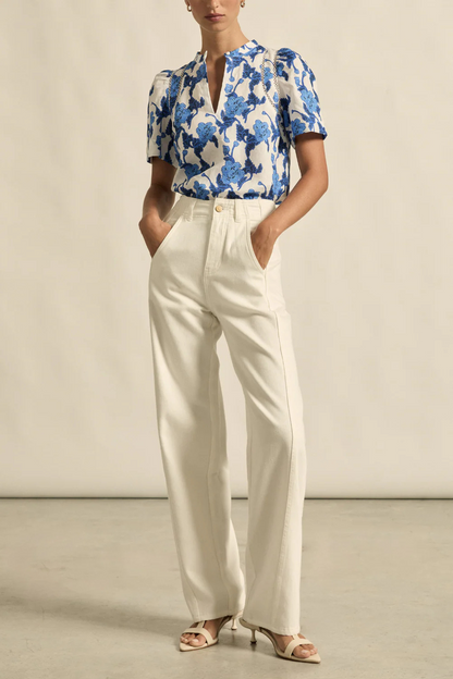 Recollect Top | Azure Bouquet