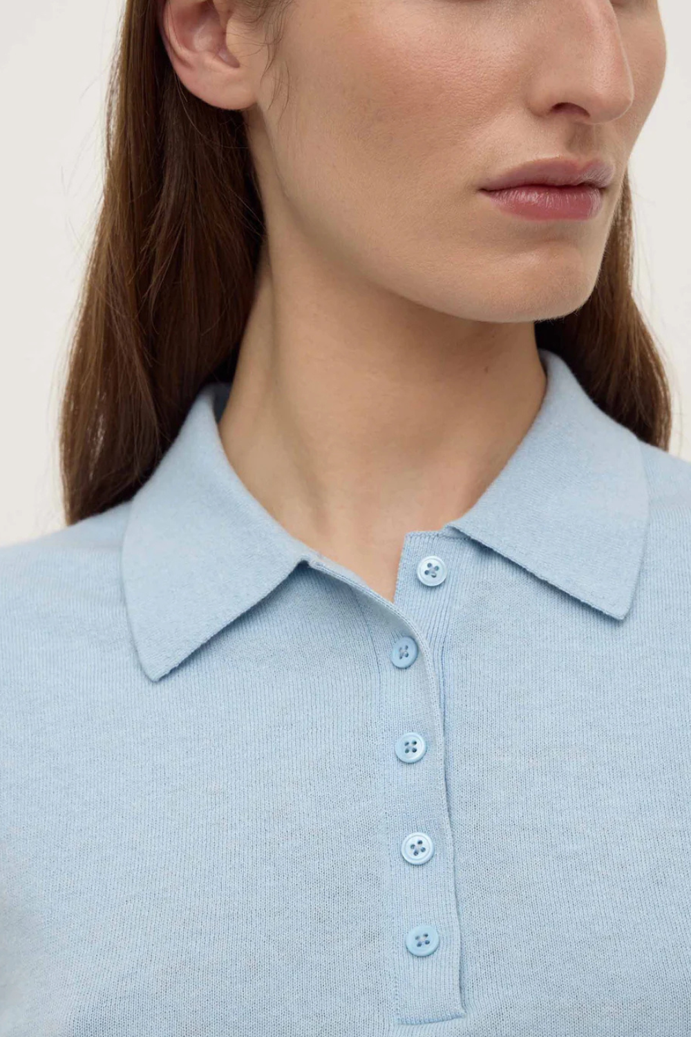 Sloane Cotton Cashmere Polo Salt