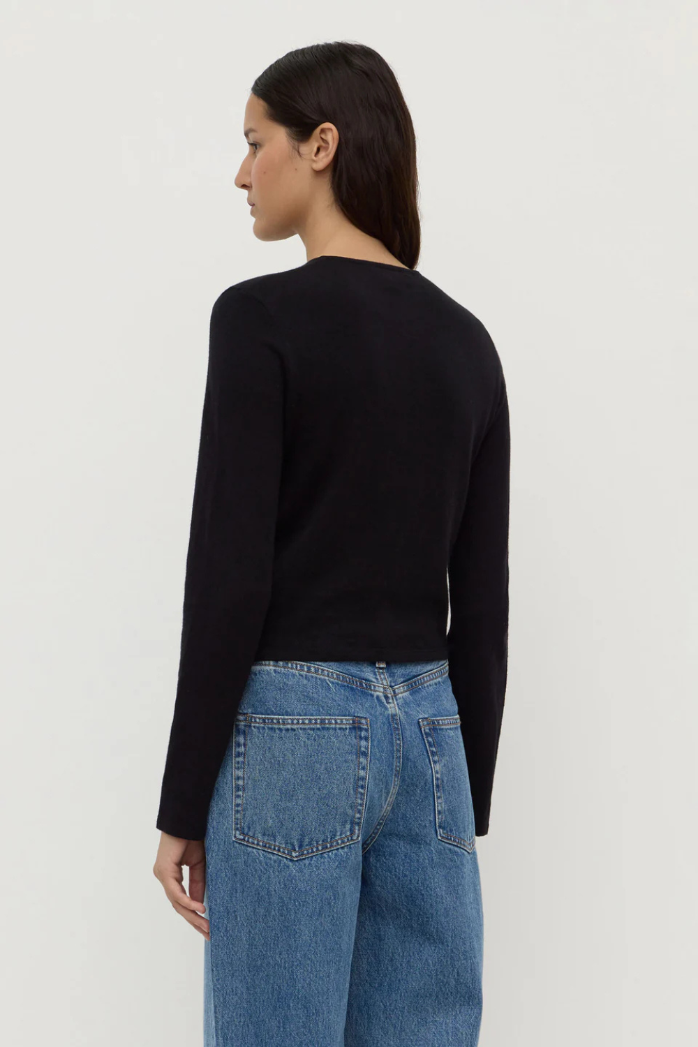 Tilly Cotton Cashmere Cardigan | Black