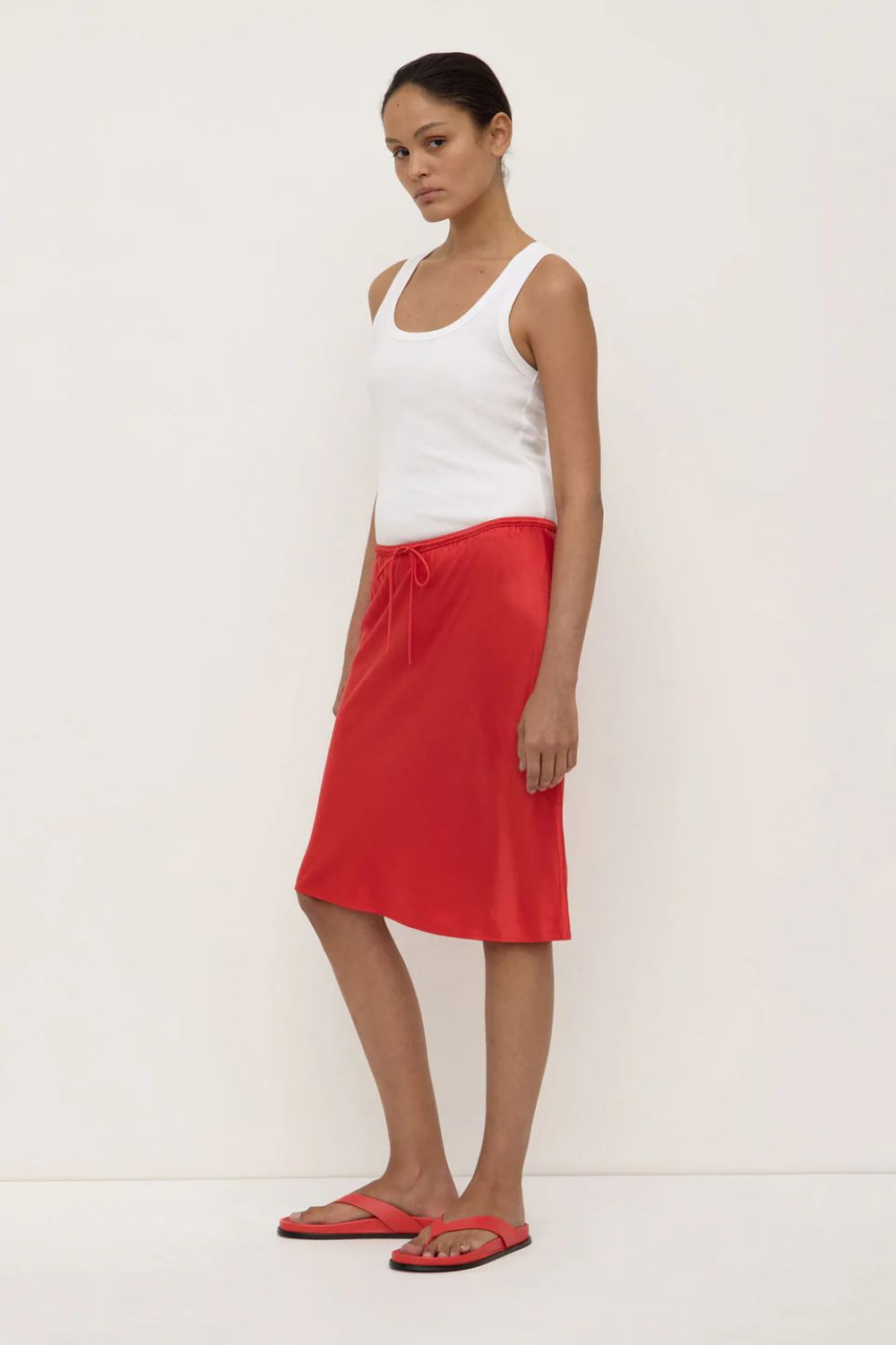 Pippa Silk Skirt | Chilli