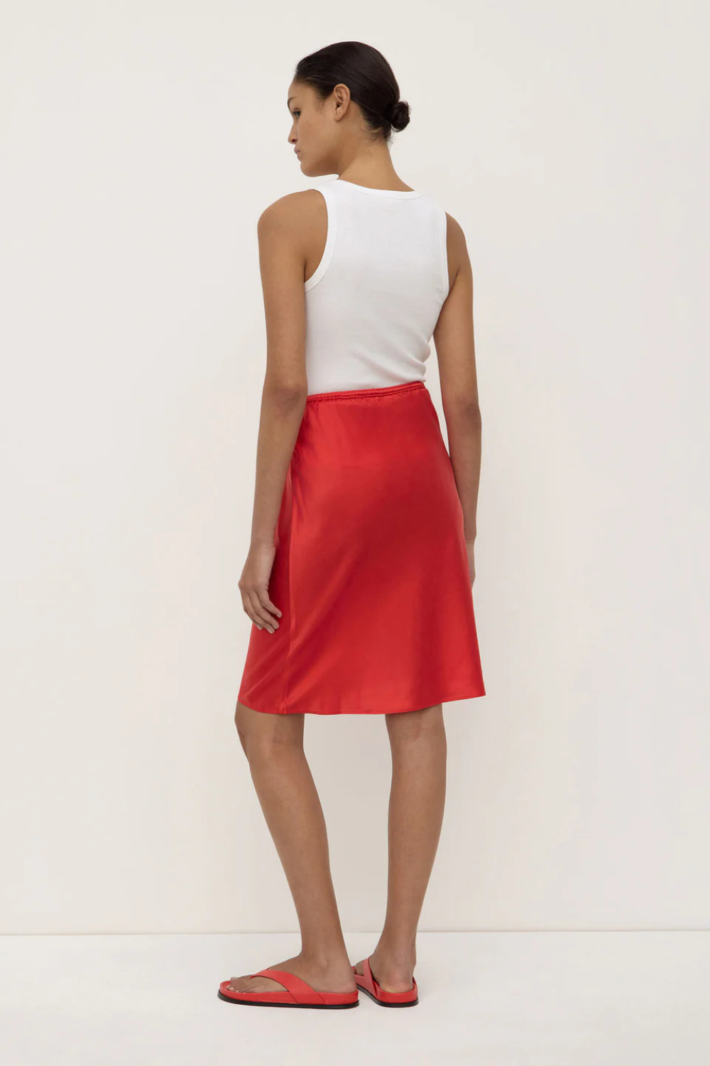 Pippa Silk Skirt | Chilli