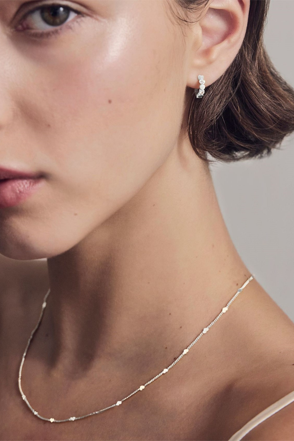 Fine Heart Chain Necklace | Silver