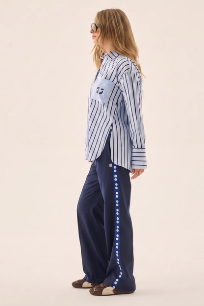 AJ Crest Palermo Shirt | Sea Blue