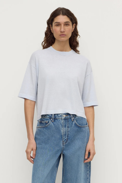 Kensy Cotton Cashmere Tee | Powder Blue