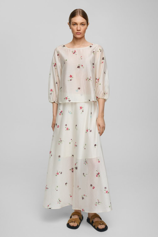 MSCH Faustina Skirt AOP | Sand Flower