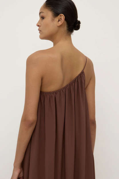 Mila Asymmetrical Maxi Dress | Espresso