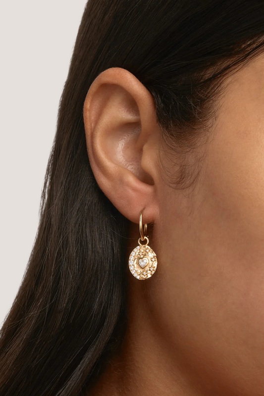 18k Gold Vermeil Love You to the Moon and Back Hoops