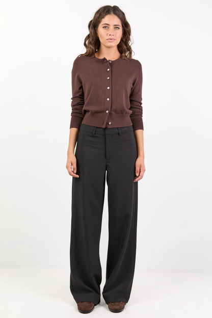 Fierce Black Low Rise Stretch Wide Pants