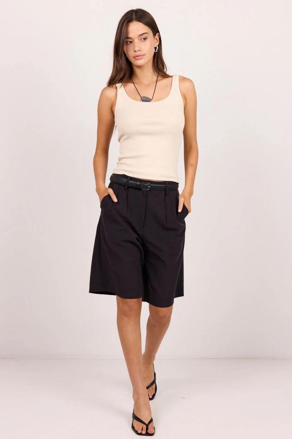 Pebble Stone Rib Singlet Tank