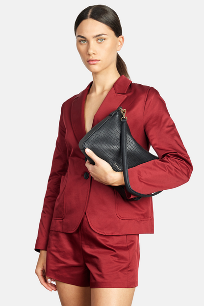 Dane Shoulder Bag | Black Luxe Emboss