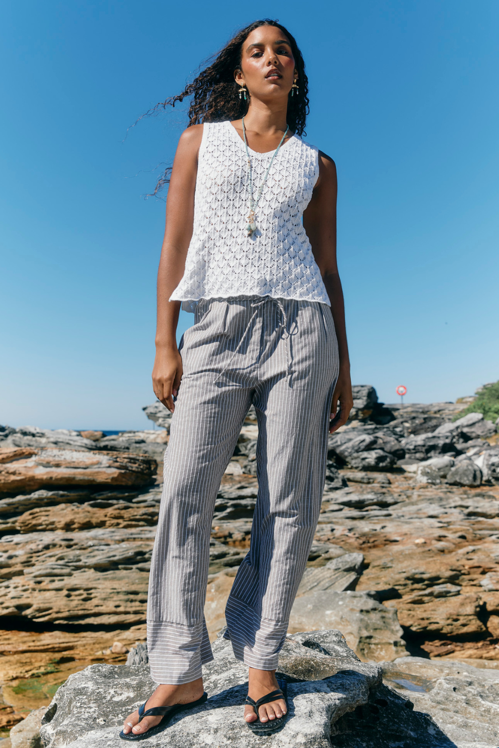 Mia Knit Top | White