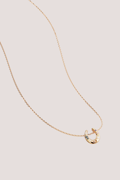 18k Gold Vermeil Lucky Horseshoe Necklace