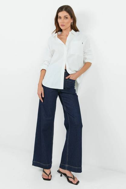 Signature Ivory Oxford Oversized Shirt