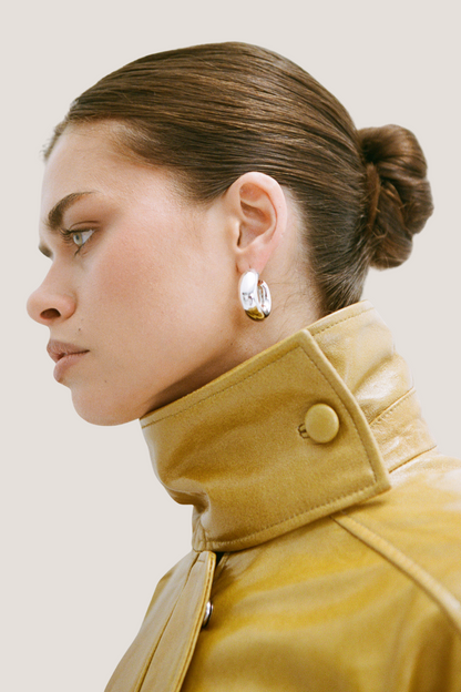 Dina Hoops | White Gold