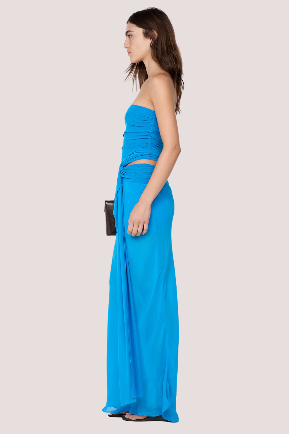 Jehnaya Strapless Maxi Dress | Aster Blue