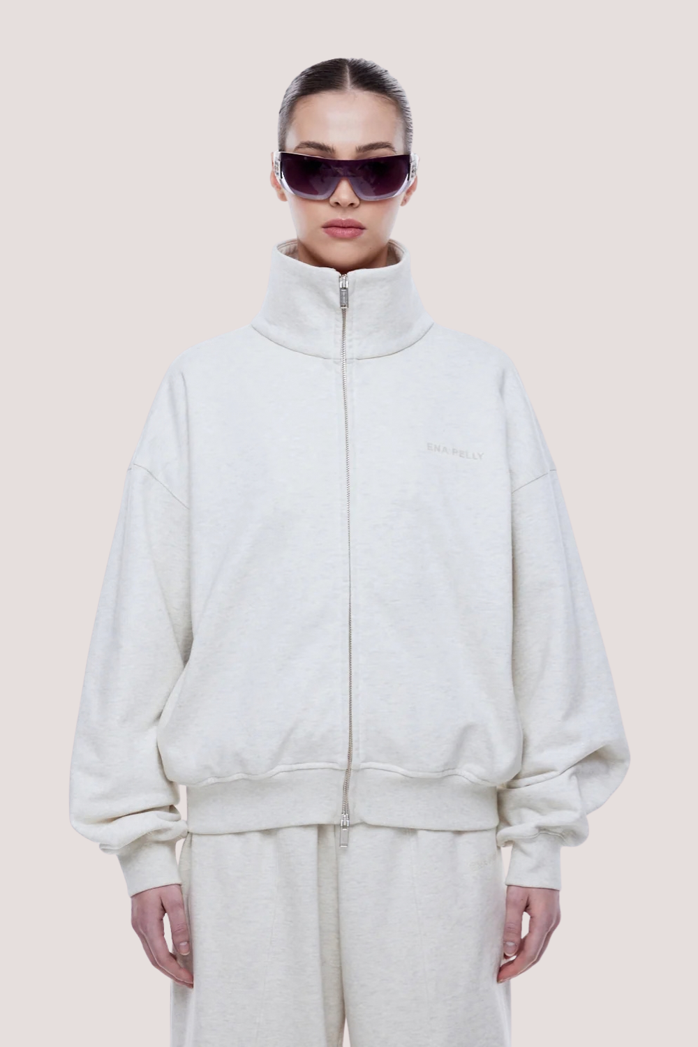 Paris Terry Zip Thru | Oat Marle