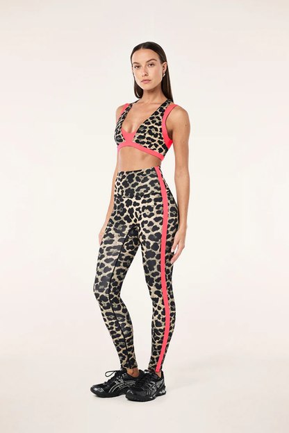 Highgate Full Length Legging | Leopard/Diva Pink