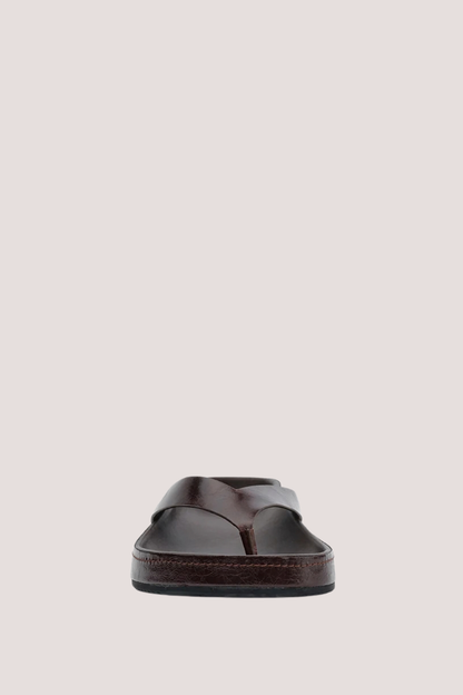 Akiko | Choc Oily Crinkle Leather