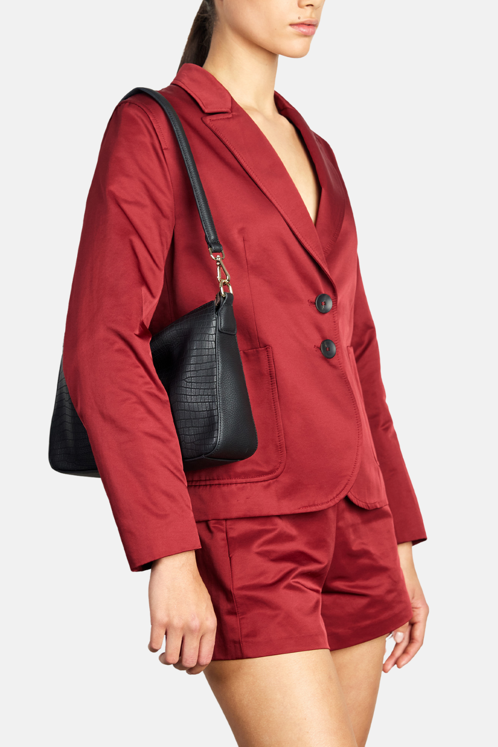 Dane Shoulder Bag | Black Luxe Emboss