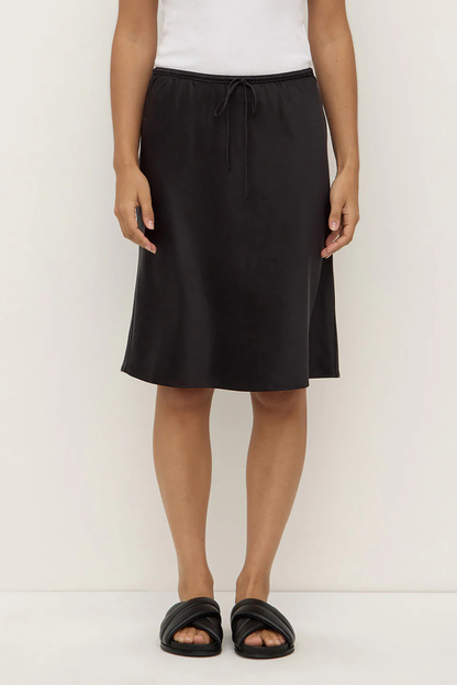 Pippa Silk Skirt | Black