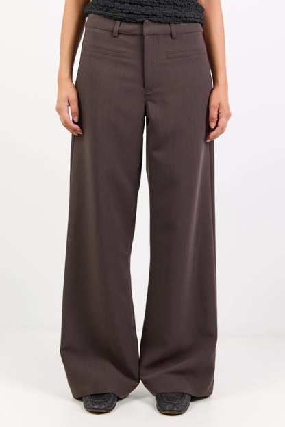 Fierce Chocolate Low Rise Stretch Wide Pants