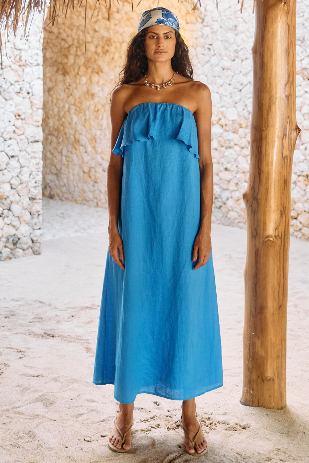Maris Strapless Dress | Marine