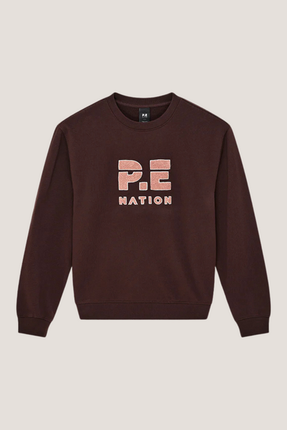 Heads Up Boucle Sweat | Mahogany