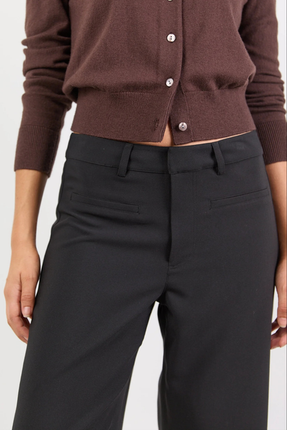 Fierce Black Low Rise Stretch Wide Pants