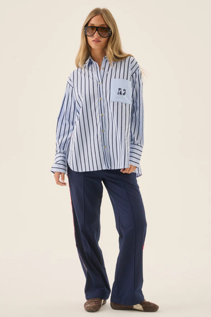 AJ Crest Palermo Shirt | Sea Blue