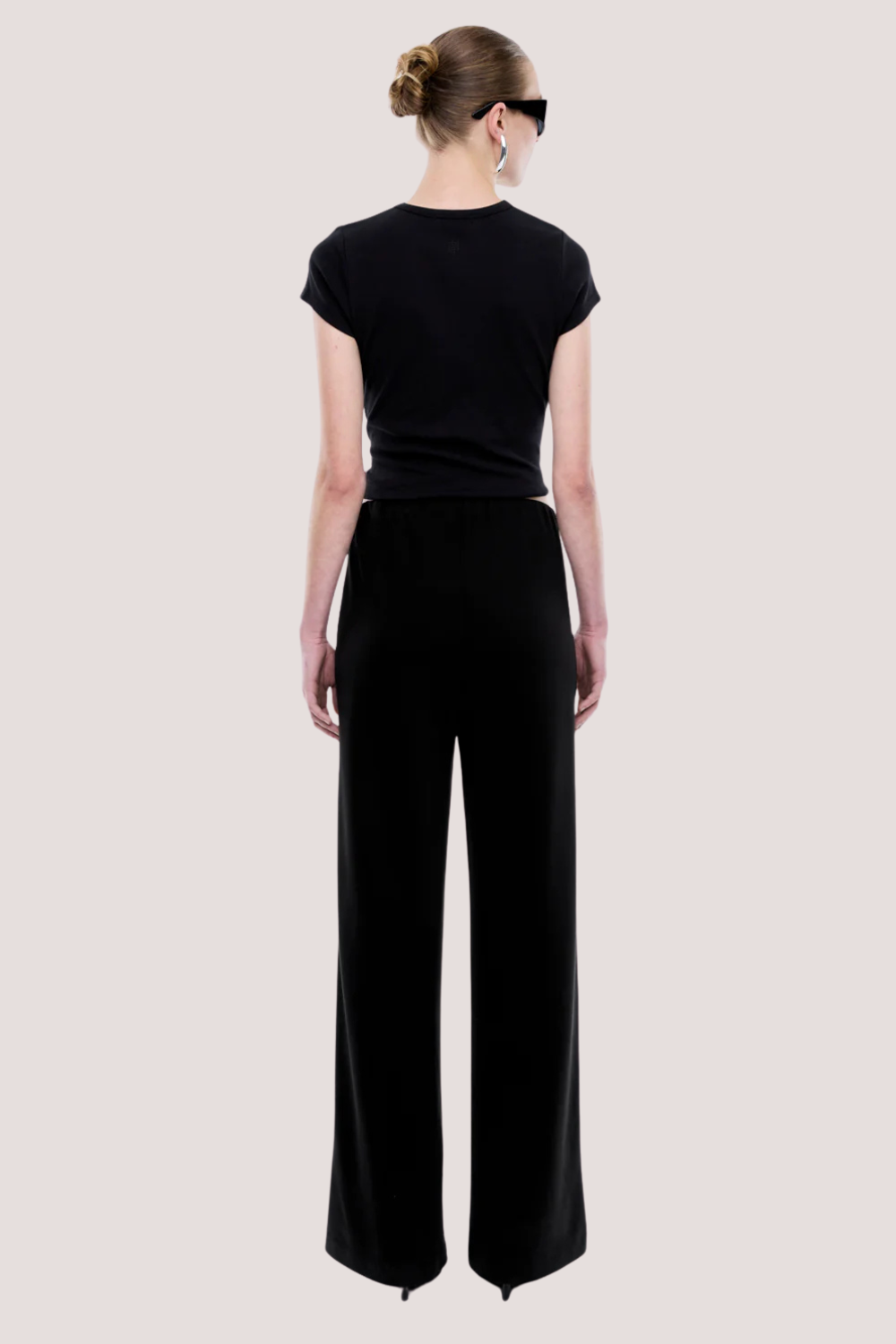 Alessa Relaxed Soft Jersey Pant | Black