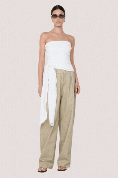 Belle Strapless Top | Ivory