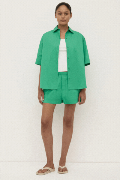 Joni Short Sleeve Shirt | Bright Green