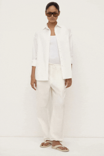 Rooney Poplin Pant | White
