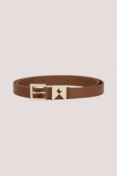 Monogram Keeper Belt Dark Tan