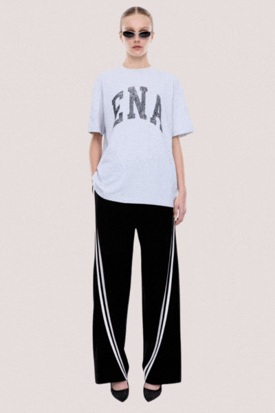 Jessie Oversized Tee College | Mid Grey