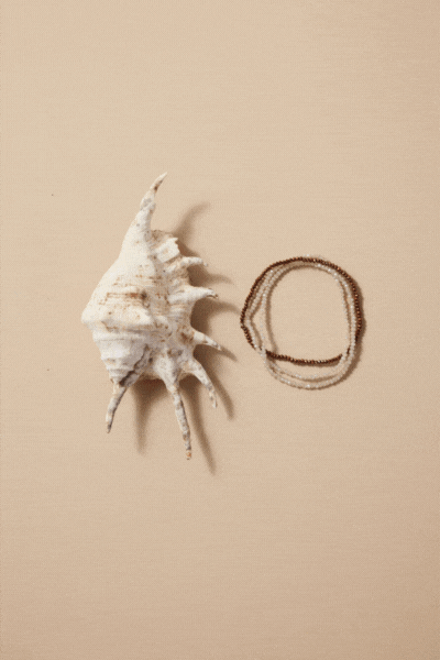 Bronze Beaded Set Of 3 Bracelets